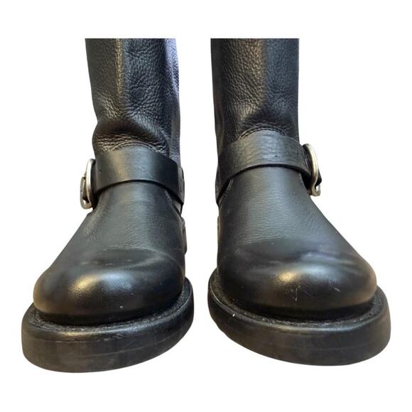 Frye Veronica Short Moto Engineer Boot Black Leather Women size 5.5 NWOT - Picture 4 of 8